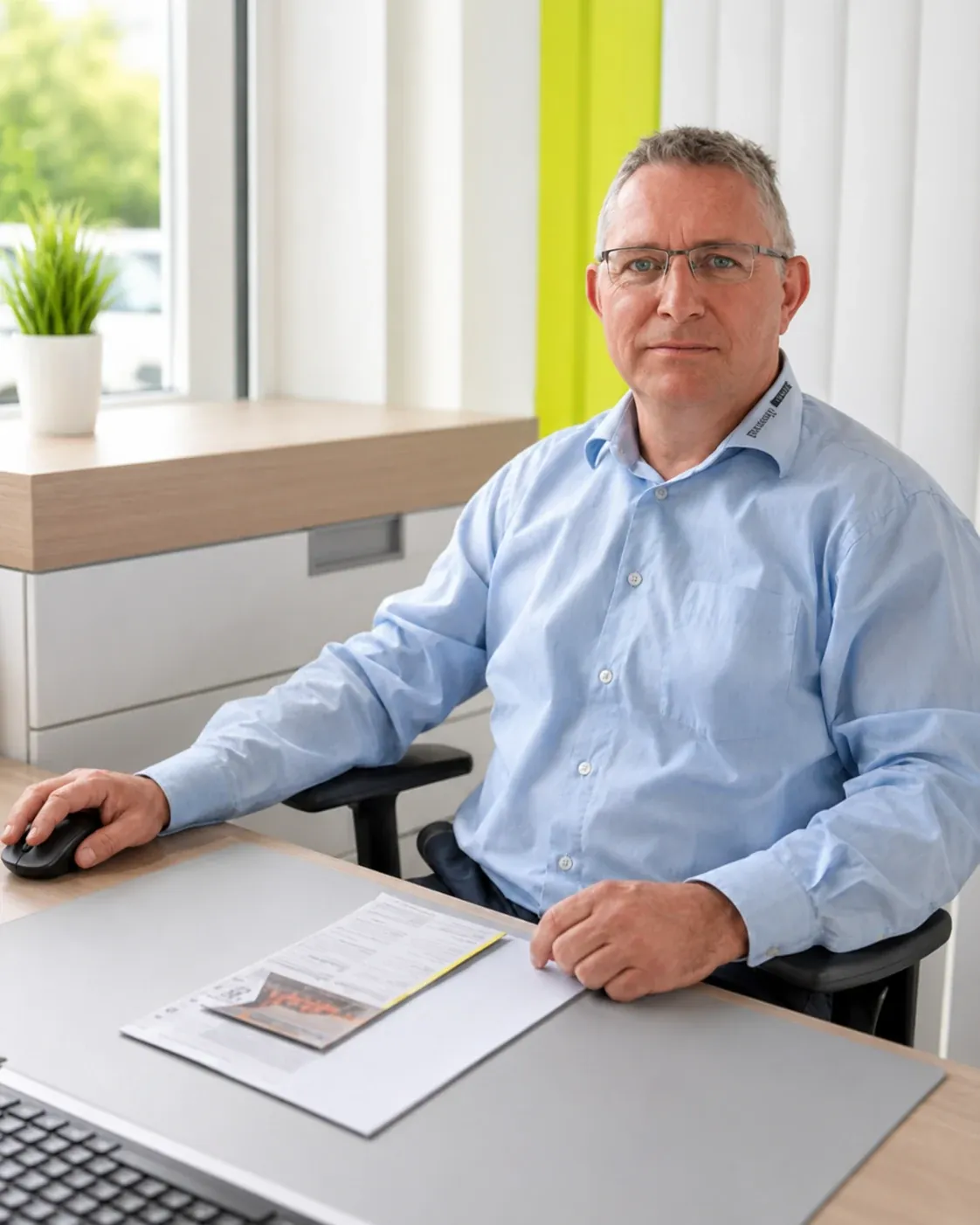 Jens Manzke am Arbeitsplatz.