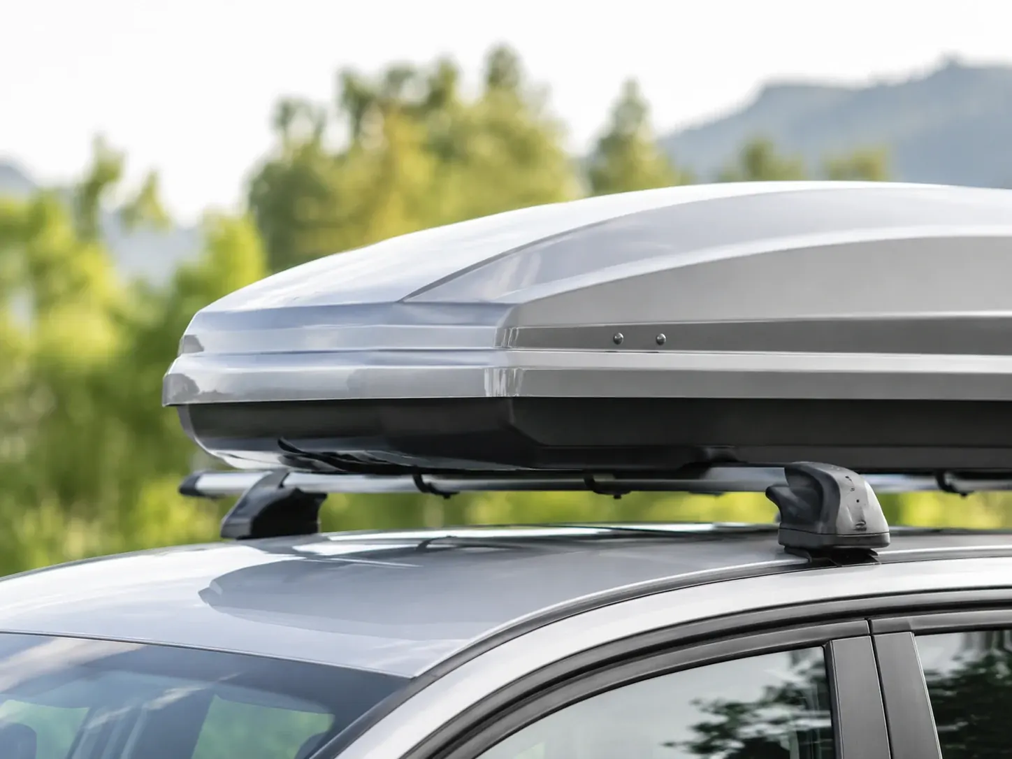 Detailaufnahme einer Dachbox.